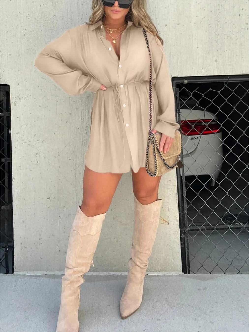 Jessica Satin Pant Dress