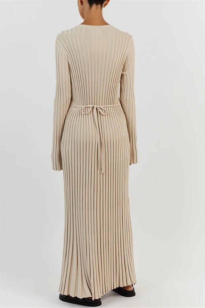 Antonia Rib Flare Maxi Strikkjole