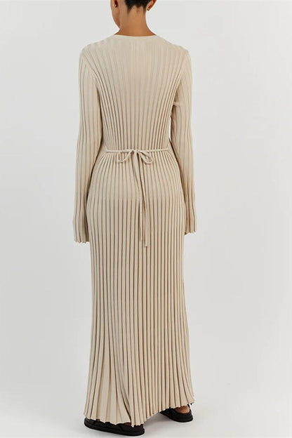 Antonia Rib Flare Maxi Strikkjole