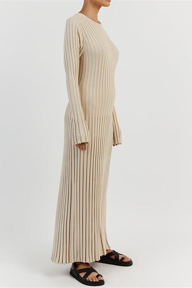 Antonia Rib Flare Maxi Strikkjole