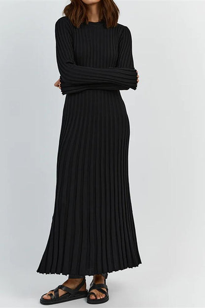 Antonia Rib Flare Maxi Strikkjole
