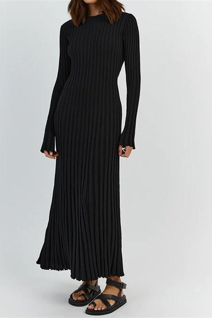Antonia Rib Flare Maxi Strikkjole