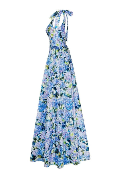 Kacey Hydrangea Printed Strap Maxikjole