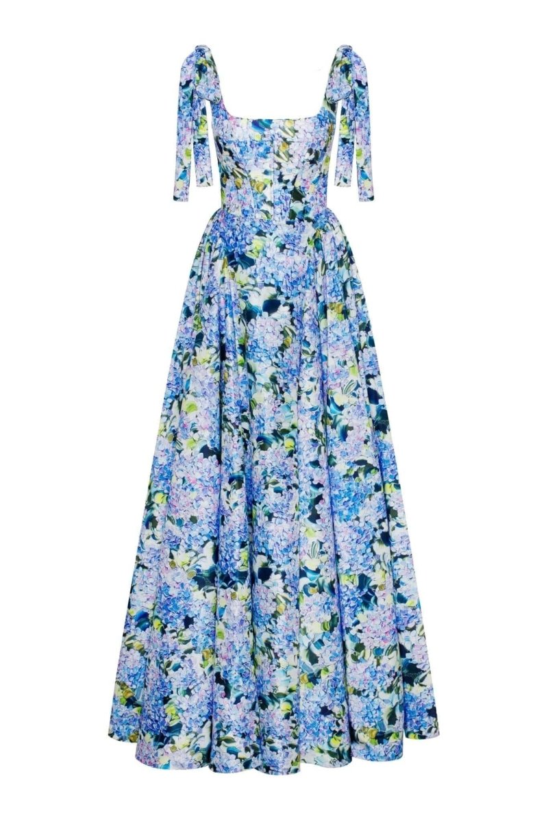 Kacey Hydrangea Printed Strap Maxikjole