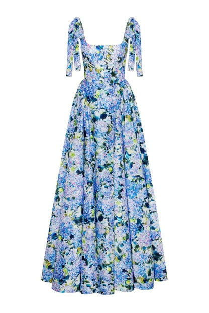 Kacey Hydrangea Printed Strap Maxikjole