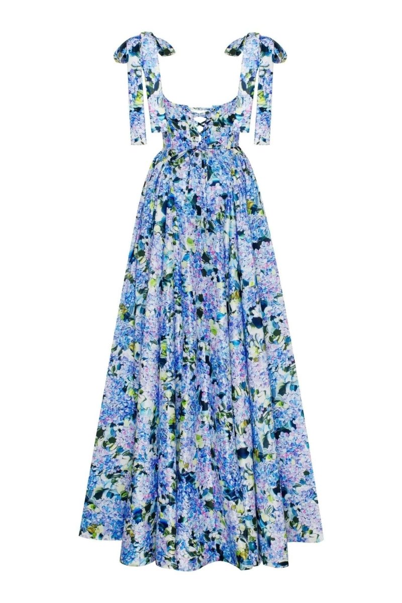 Kacey Hydrangea Printed Strap Maxikjole
